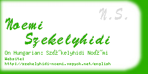 noemi szekelyhidi business card